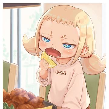 みかんをつまみ食いするようじょ