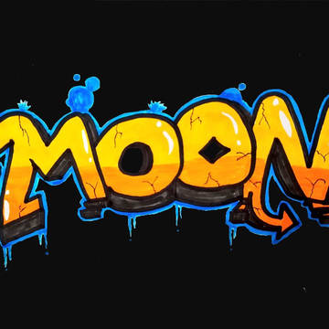 グラフィティアート「MOON」