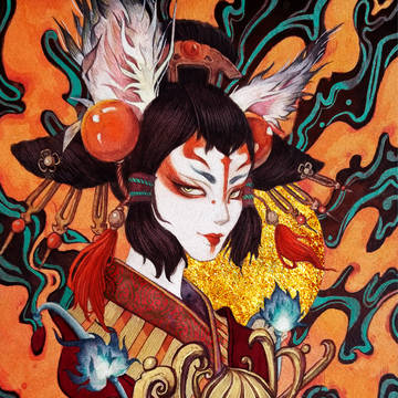 手描き水彩画