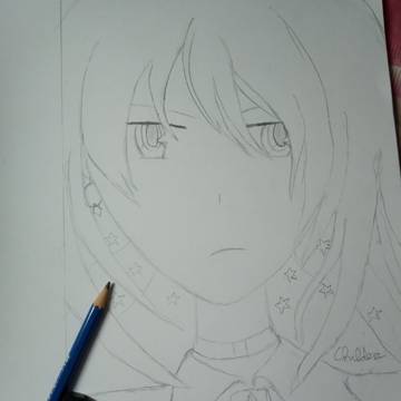 Moona Hoshinova Sketch Fanart