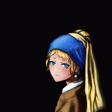 Girl wilt a Pearl Earring Remake