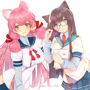 【艦これ】明石と大淀【ネコミミ】