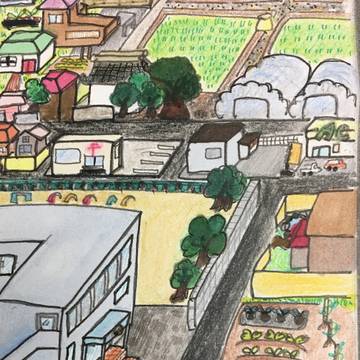 のどかな通学路
