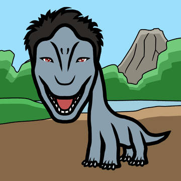 恐竜似顔絵 シブラキオサウルス
