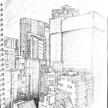 Tokyo Ginza street drawing