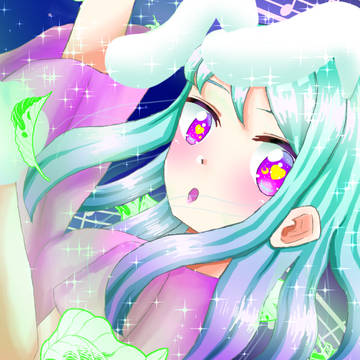 うさ耳付けた女の子