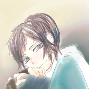 微笑んで