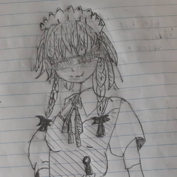 sakuya with a blindfold