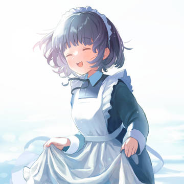 メイドと海　余暇