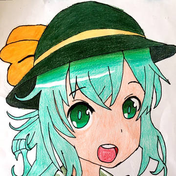 古明地こいし書いた。アナログ絵