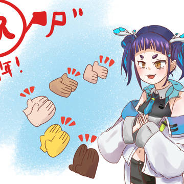 つのちゃん１周年記念イラスト🎊