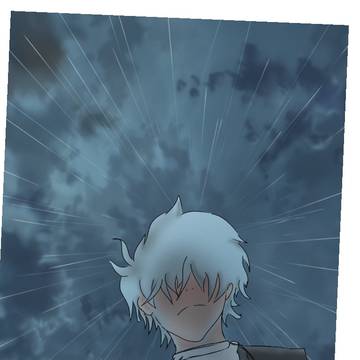 雨の中