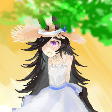 夏の私服のライスシャワー