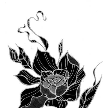 Black Smokey Flower