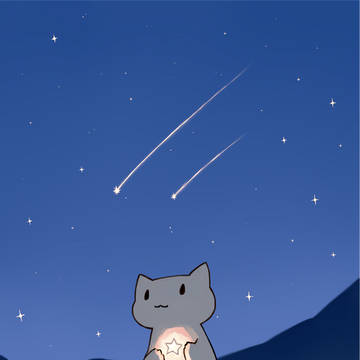 ねこ　と　流れ星。