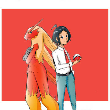 Cheren and Blaziken.