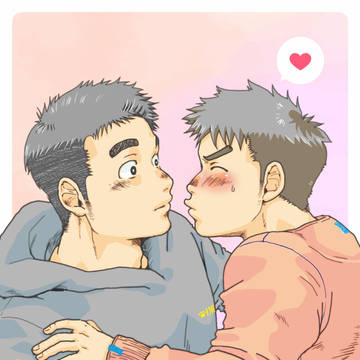奥手でウブな男の子が、緊張しながら一生懸命キスしてきたよ