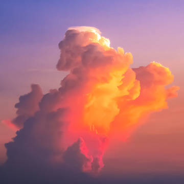積乱雲の夕焼け