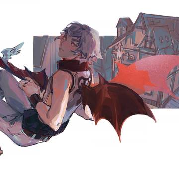 his little bat wings