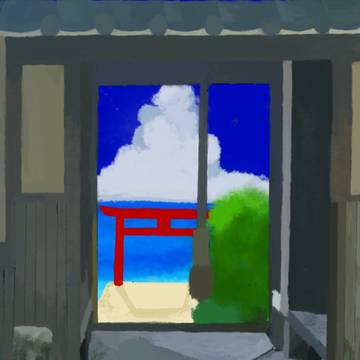 神社と海