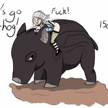 Kainé with insubordinate hog