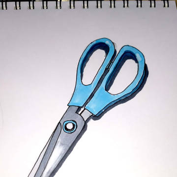 アナログイラスト初心者がコピックで『ハサミ』を描いてみた！