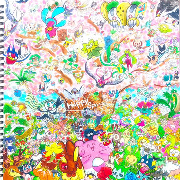ポケモン全部描くシリーズ ハッピースプリング
