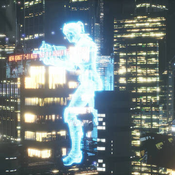 未来都市　夜景