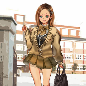 Pretty Girl Going To School