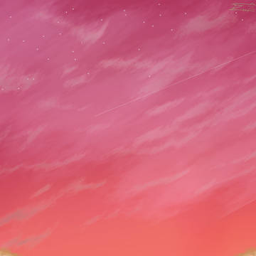 夕雲と星