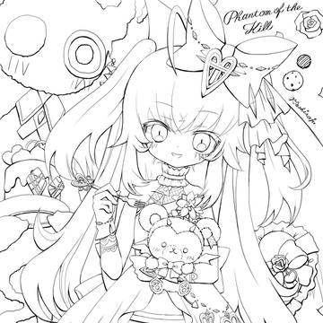 バレンタインフェイルちゃん線画