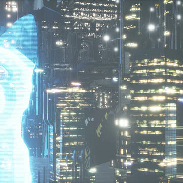 未来都市　猫