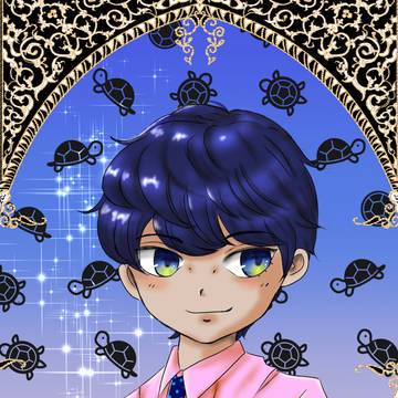 知人のデフォルメ肖像画？
