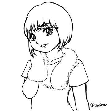 タオルと女の子