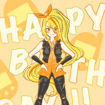 二階堂サキ誕生日イラスト