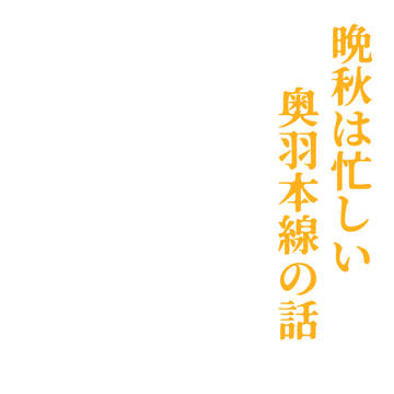 秋の終わりに大忙しの奥羽さんの話。