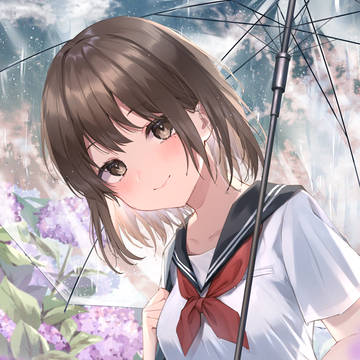 雨上がりの彼女に少しドキッとする。