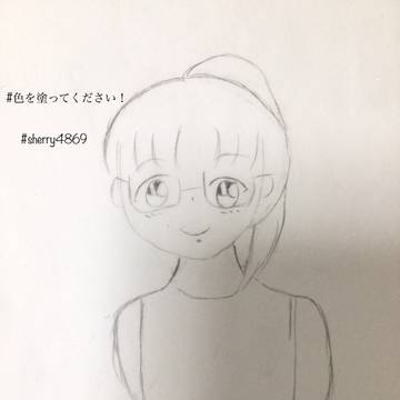 #色塗りお願いします　自分絵