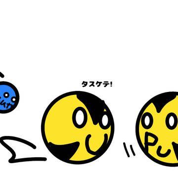 ４コマ漫画　「核分裂」