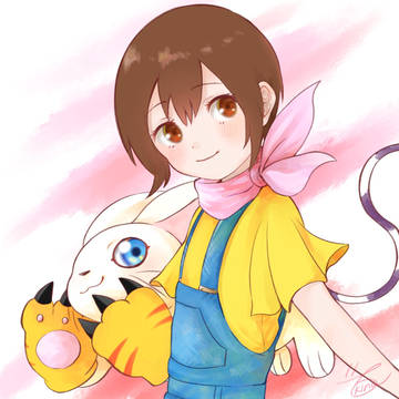 八神ヒカリとテイルモン