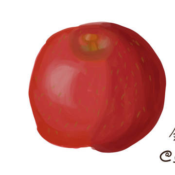 初めてのデジタルイラストで『りんご』を描いてみた！