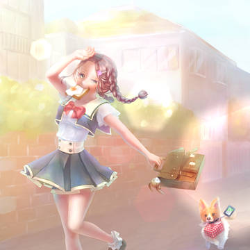 お寝坊ガール