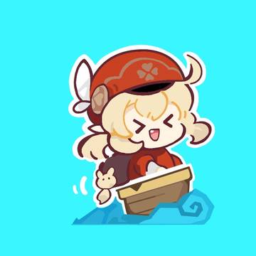 Cute klee on a boat