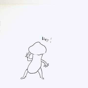 キノコを描いたのにみんなに朕子と言われたキノコ