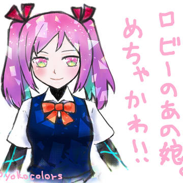 らくがき。VRイベント会場VOiCEの受付嬢。