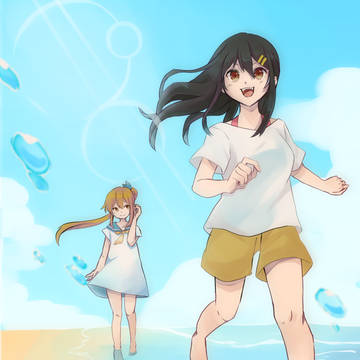 海辺の二人