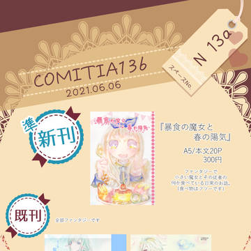 【COMITIA136】お品書き