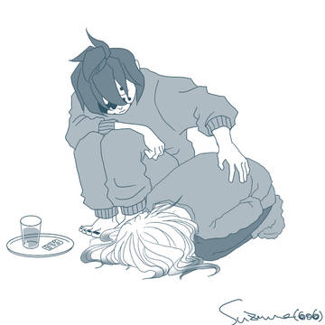 謝花兄妹のある日