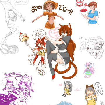 2021年 れーちぇるお誕生日(笑)絵茶ログ(お題:オリキャラ)