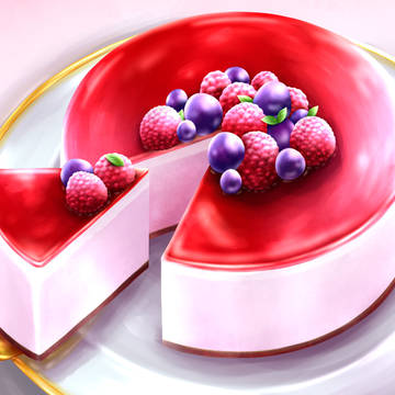 艶々ベリームースケーキ